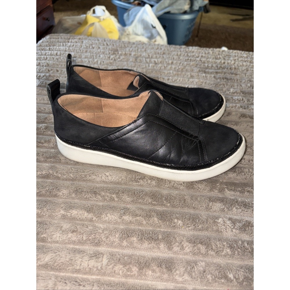 Vionic Slip-On Loafers Zinah Women's‎ Sz 7 Black Leather Casual Sneakers Shoes - Picture 4 of 9